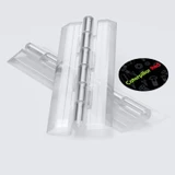 5x cerniere a nastro trasparenti in acrilico 150 mm, continue in plastica