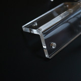 4x V2 staffe a L, acrilico trasparente 5 mm + 20 bulloni M5