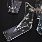4x V4 5 mm Reinforced L Brackets, Clear Acrylic + 40x M5 Bolts