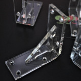 4x V4 5 mm Reinforced L Brackets, Clear Acrylic + 40x M5 Bolts