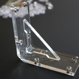4x V4 5 mm Reinforced L Brackets, Clear Acrylic + 40x M5 Bolts