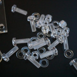 4x V4 5 mm Reinforced L Brackets, Clear Acrylic + 40x M5 Bolts