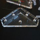 4x V3 5 mm Corner Brackets, Clear Acrylic + 20x M5 Bolts
