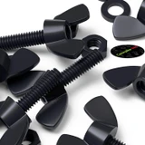 50x viti a farfalla in nylon nero M6 x 20 mm, dadi e rondelle