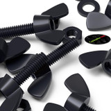 50x Black Nylon Plastic Butterfly Wing Screws M6 x 20 mm, Nuts & Washers