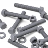 50x Grey PVC Hex Head Plastic Screws & Bolts M6 x 40 mm, Nuts & Washers