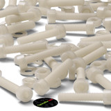 50x Natural Nylon Socket Head Screws & Bolts M3 x 20 mm, Nuts & Washers