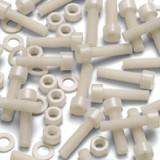 50x viti TCEI in nylon naturale M5 x 20 mm, dadi & rondelle
