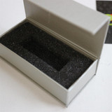 4x scatole regalo USB magnetiche grigio argento, chiavette USB, matrimonio