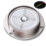 Metal Flanged 90 mm Diameter Bullseye Spirit Bubble Level, Round, Clear