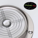 Metal Flanged 90 mm Diameter Bullseye Spirit Bubble Level, Round, Clear