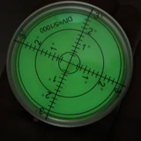 Metal 60 mm Diameter Bullseye Spirit Bubble Level, Degree Marking, Green