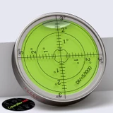 Metal 60 mm Diameter Bullseye Spirit Bubble Level, Degree Marking, Green