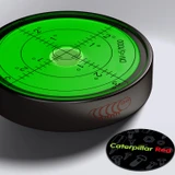 Livella a bolla circolare metallica graduata, verde, diametro 60 mm