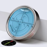 Metal 60 mm Diameter Bullseye Spirit Bubble Level, Degree Marking, Blue