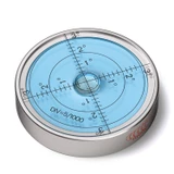 Metal 60 mm Diameter Bullseye Spirit Bubble Level, Degree Marking, Blue