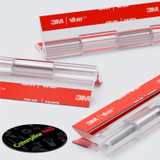 4x cerniere a nastro trasparenti in acrilico 150 mm, autoadesive