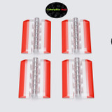4x Clear Acrylic Plastic Piano Hinges 75 mm, Self-Adhesive, No Glue Required
