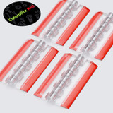 4x cerniere a nastro trasparenti in plastica acrilica 75 mm, autoadesive