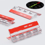 4x Clear Acrylic Plastic Piano Hinges 75 mm, Self-Adhesive, No Glue Required
