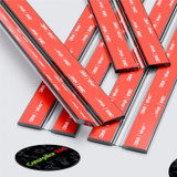 4x 200 mm Clear Acrylic Flexible Hinges, Self-Adhesive, No Glue Required