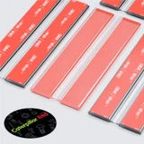 4x 100 mm Clear Acrylic Flexible Hinges, Self-Adhesive, No Glue Required