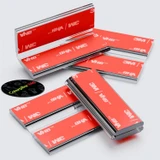 4x 50 mm Clear Acrylic Flexible Hinges, Self-Adhesive, No Glue Required