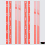 4x 300 mm Clear Acrylic Flexible Hinges, Self-Adhesive, No Glue Required