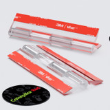 4x Clear Acrylic Piano Hinges 100 mm, Self-Adhesive, No Glue Required