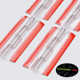 4x Clear Acrylic Piano Hinges 100 mm, Self-Adhesive, No Glue Required