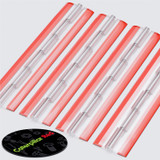 4x Clear Acrylic Piano Hinges 200 mm, Self-Adhesive, No Glue Required