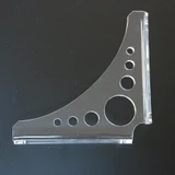 2x Shelf / Wall-Mount L Brackets, 148 mm Clear Acrylic