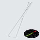 2x Clear 950 mm Acrylic Low Profile Flexible Living Hinges, Continuous