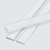 2x Clear 1150 mm Acrylic Low Profile Flexible Living Hinges, Continuous