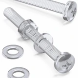 60x Clear Acrylic Pan Head Plastic Screws & Bolts M6 x 60 mm, Nuts & Washers