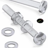 60x Clear Acrylic Pan Head Plastic Screws & Bolts M6 x 60 mm, Nuts & Washers