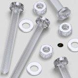 60x Clear Acrylic Pan Head Plastic Screws & Bolts M6 x 60 mm, Nuts & Washers