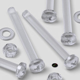 60x viti acriliche trasparenti a testa cilindrica M6 x 60mm + dadi/rondelle