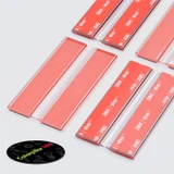 4x 75 mm Clear Acrylic Flexible Hinges, Self-Adhesive, No Glue Required