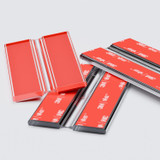 4x 75 mm Clear Acrylic Flexible Hinges, Self-Adhesive, No Glue Required