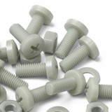 50x viti metriche nylon rinforzato fibra di vetro M8 x 20mm + dadi/rondelle