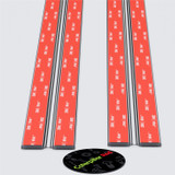 2x 1150 mm Clear Acrylic Flexible Hinges, Self-Adhesive, No Glue Required