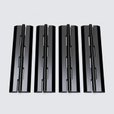 4x Black Acrylic Piano Hinges 200 mm, Self-Adhesive, No Glue Required