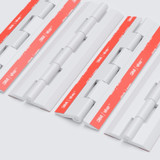 4x White Acrylic Piano Hinges 150 mm, Self-Adhesive, No Glue Required
