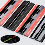 4x Black Acrylic Piano Hinges 150 mm, Self-Adhesive, No Glue Required