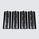 4x Black Acrylic Piano Hinges 150 mm, Self-Adhesive, No Glue Required