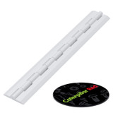 4x White Acrylic Piano Hinges 300 mm, Self-Adhesive, No Glue Required