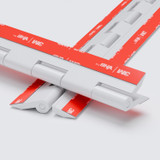 4x White Acrylic Piano Hinges 300 mm, Self-Adhesive, No Glue Required