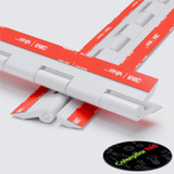 4x White Acrylic Piano Hinges 300 mm, Self-Adhesive, No Glue Required