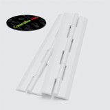 3x White Acrylic Piano Hinges 200 mm, Continuous Plastic Hinges